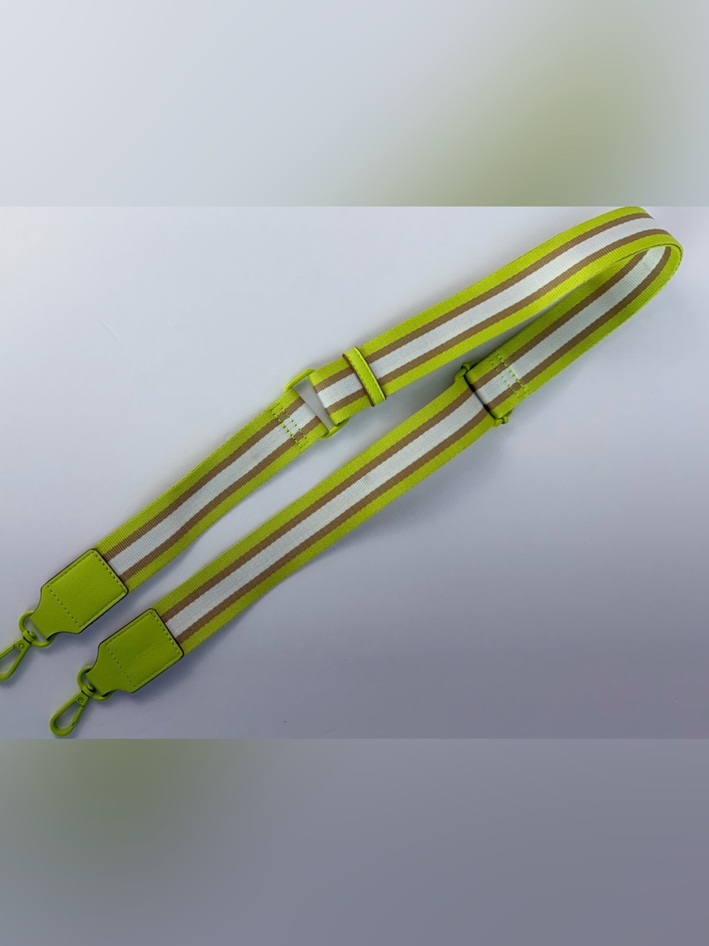 Nanette Lepore Neon Lime Logo Keychain Charm
